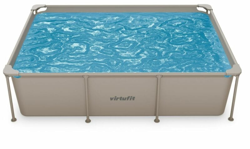 VirtuFit Fémvázas medence vízszűrővel 260x180cm - bézs