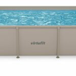 VirtuFit Fémvázas medence vízszűrővel 260x180cm - bézs