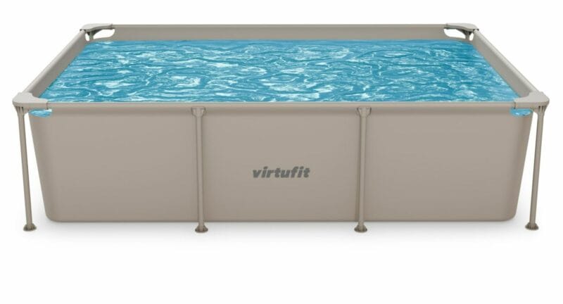VirtuFit Fémvázas medence vízszűrővel 260x180cm - bézs