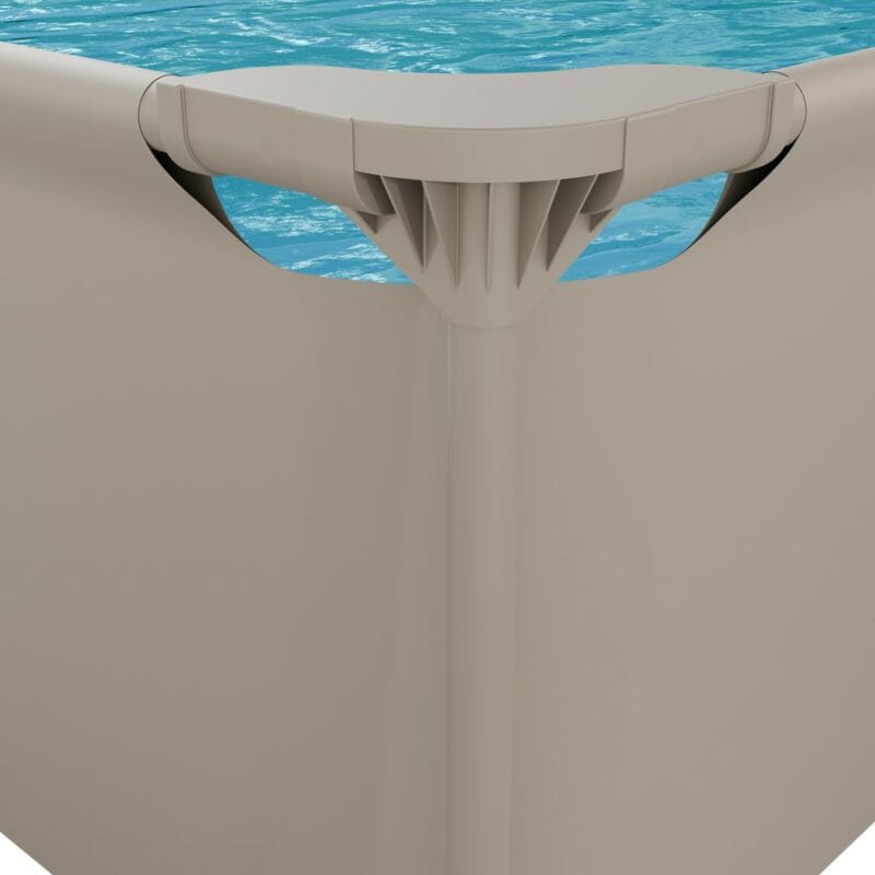 VirtuFit Fémvázas medence vízszűrővel 300x210cm - bézs