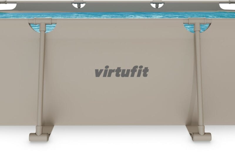 VirtuFit Fémvázas medence vízszűrővel 300x210cm - bézs