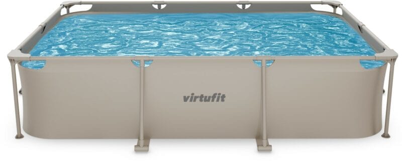 VirtuFit Fémvázas medence vízszűrővel 300x210cm - bézs