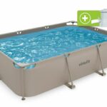 VirtuFit Fémvázas medence vízszűrővel 300x210cm - bézs