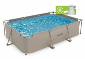 Fémvázas medence vízszűrővel 300x210cm - bézs