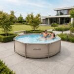VirtuFit Fémvázas medence vízszűrővel 305x76cm - bézs