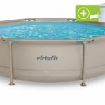 VirtuFit Fémvázas medence vízszűrővel 305x76cm - bézs