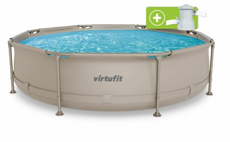 VirtuFit Fémvázas medence vízszűrővel 305x76cm - bézs