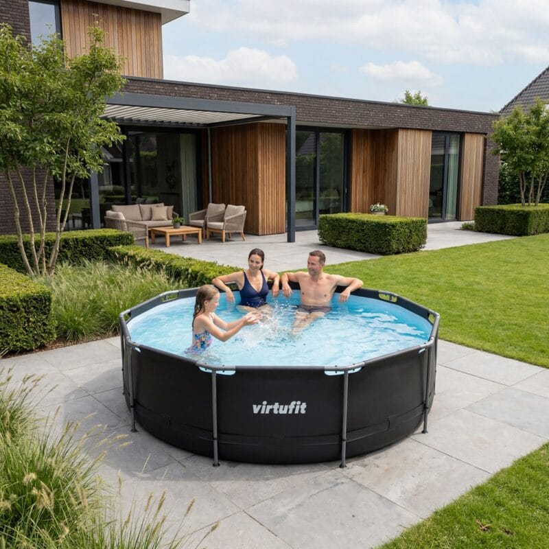 VirtuFit Fémvázas medence vízszűrővel 366x100cm