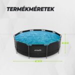 VirtuFit Fémvázas medence vízszűrővel 366x100cm