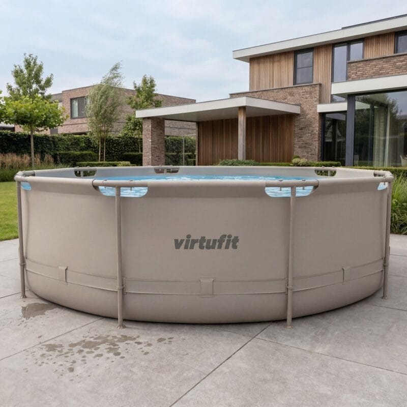 VirtuFit Fémvázas medence vízszűrővel 366x100cm - bézs