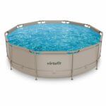 VirtuFit Fémvázas medence vízszűrővel 366x100cm - bézs