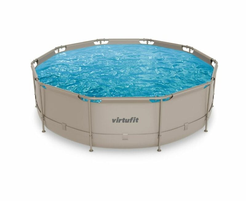 VirtuFit Fémvázas medence vízszűrővel 366x100cm - bézs