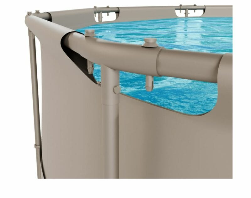 VirtuFit Fémvázas medence vízszűrővel 366x100cm - bézs