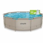 VirtuFit Fémvázas medence vízszűrővel 366x100cm - bézs