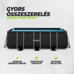 VirtuFit Fémvázas medence vízszűrővel 400×200×122cm
