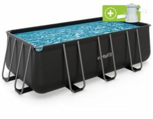 Fémvázas medence vízszűrővel 400×200×122cm
