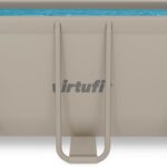 VirtuFit Fémvázas medence vízszűrővel 400×200×122cm - bézs