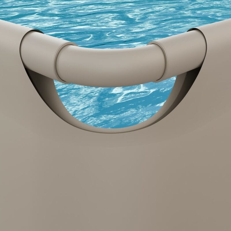 VirtuFit Fémvázas medence vízszűrővel 400×200×122cm - bézs