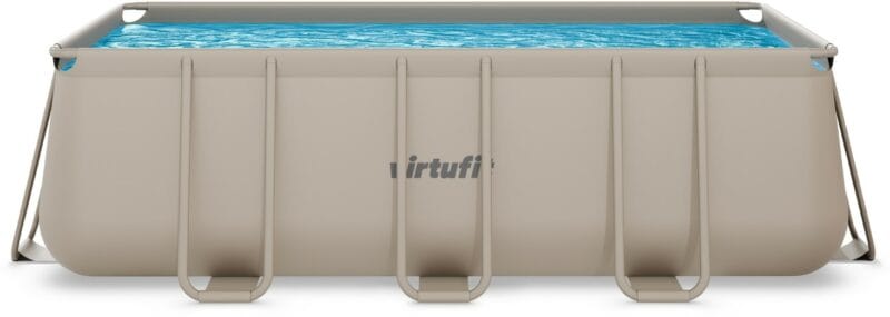 VirtuFit Fémvázas medence vízszűrővel 400×200×122cm - bézs