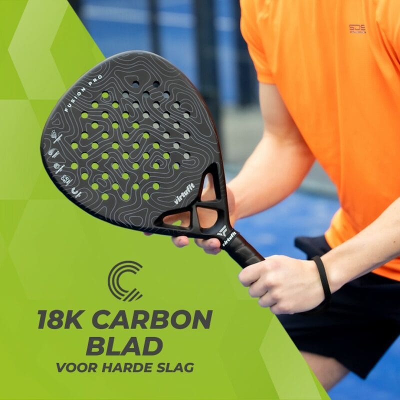 VirtuFit Fushion Pro Padel ütő - matt fekete