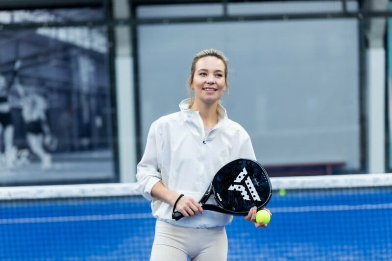 VirtuFit Hybrid Padel ütő - ezüstös fekete