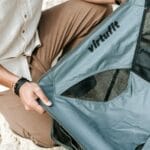 VirtuFit Kompakt kemping fotel - strandfotel hordtáskával - fekete