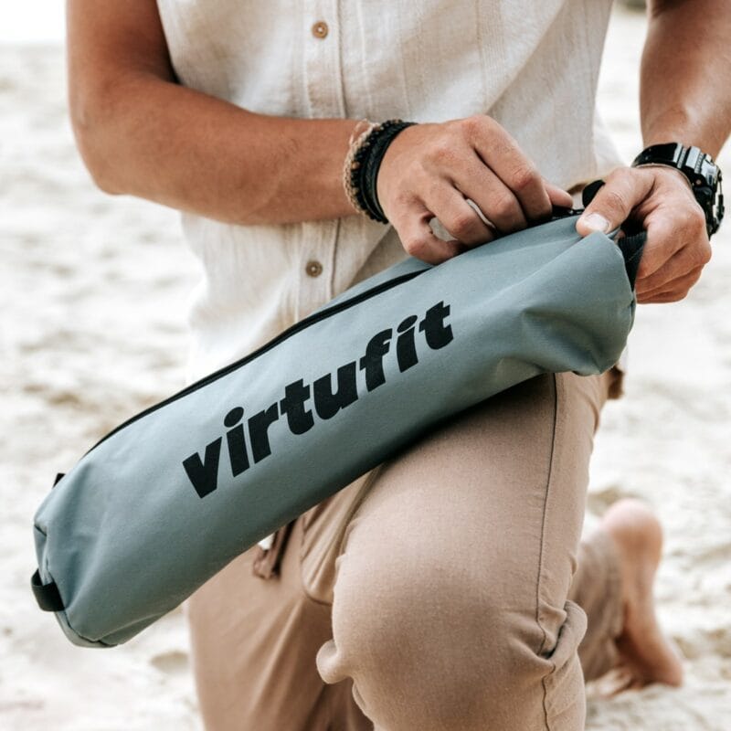 VirtuFit Kompakt kemping fotel - strandfotel hordtáskával - fekete
