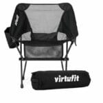 VirtuFit Kompakt kemping fotel - strandfotel hordtáskával - fekete