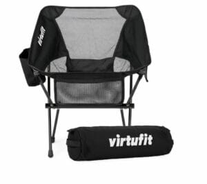 Kompakt kemping fotel - strandfotel hordtáskával - fekete