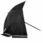 VirtuFit Nagyméretű strand napernyő szélvédővel - 180cm - fekete