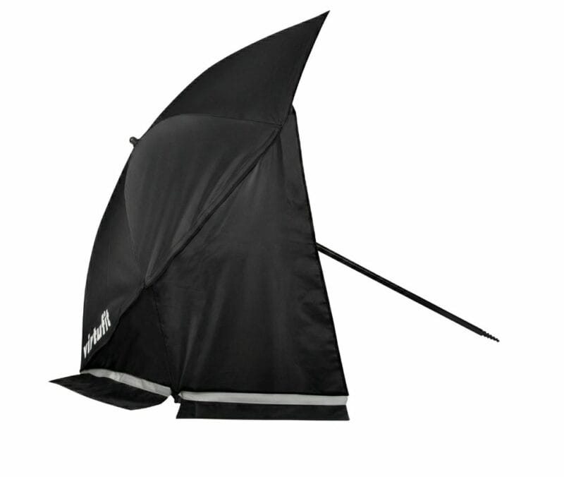 VirtuFit Nagyméretű strand napernyő szélvédővel - 180cm - fekete