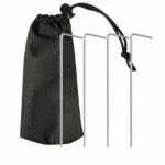VirtuFit Nagyméretű strand napernyő szélvédővel - 180cm - fekete