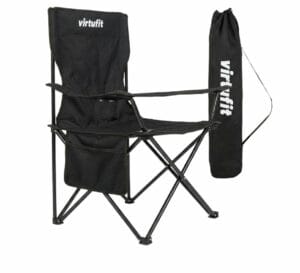 Összecsukható kemping fotel hordtáskával - fekete