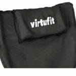 VirtuFit Összecsukható kemping fotel lábtartóval és hordtáskával - fekete