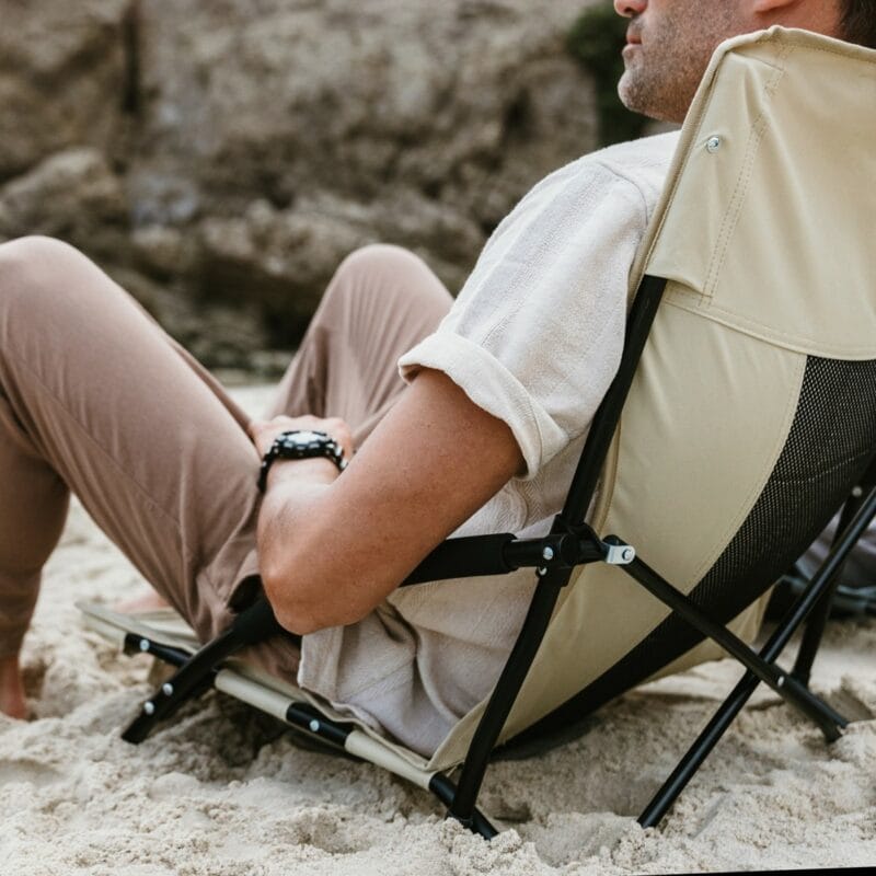VirtuFit Összecsukható strandfotel - fekete