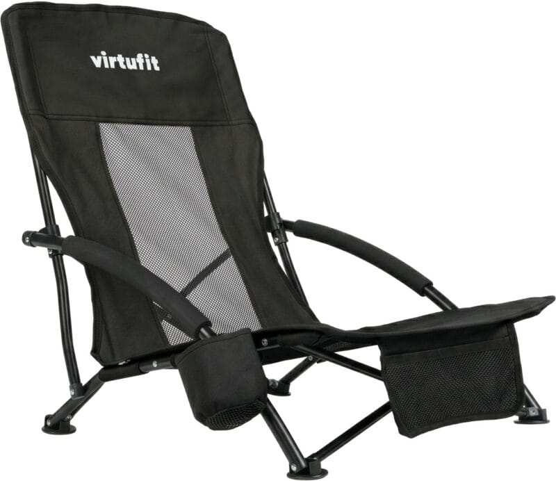 VirtuFit Összecsukható strandfotel - fekete