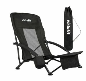 Összecsukható strandfotel - fekete