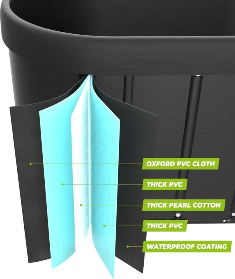 VirtuFit Oval Ice Bath 500 literes ovális jégkád antracit