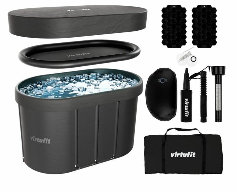 virtufit-oval-ice-bath-500-literes-ovalis-jegkad-antracit VirtuFit Oval Ice Bath 500 literes ovális jégkád antracit
