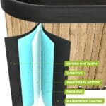 VirtuFit Oval Ice Bath 500 literes ovális jégkád fa mintázattal