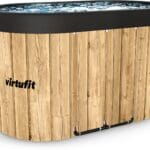 VirtuFit Oval Ice Bath 500 literes ovális jégkád fa mintázattal