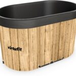 VirtuFit Oval Ice Bath 500 literes ovális jégkád fa mintázattal