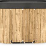 VirtuFit Oval Ice Bath 500 literes ovális jégkád fa mintázattal