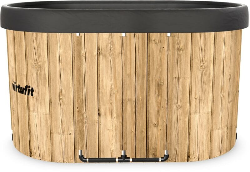 VirtuFit Oval Ice Bath 500 literes ovális jégkád fa mintázattal