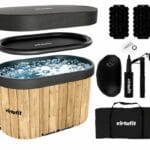VirtuFit Oval Ice Bath 500 literes ovális jégkád fa mintázattal