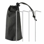 VirtuFit Prémium nagyméretű strand napernyő szélvédővel - 200cm - fekete