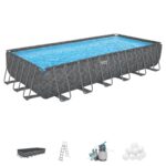 Bestway APX 365 négyévszakos szögletes fémvázas medence kiegészítőkkel 732x366x132cm