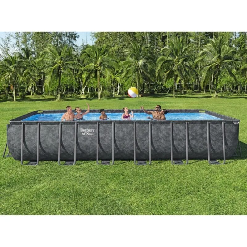 Bestway APX 365 négyévszakos szögletes fémvázas medence kiegészítőkkel 732x366x132cm