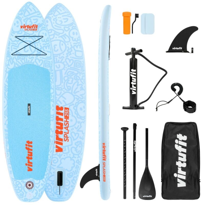 VirtuFit Splash 255 SUP deszka kiegészítőkkel és táskával - Doodle Light Blue