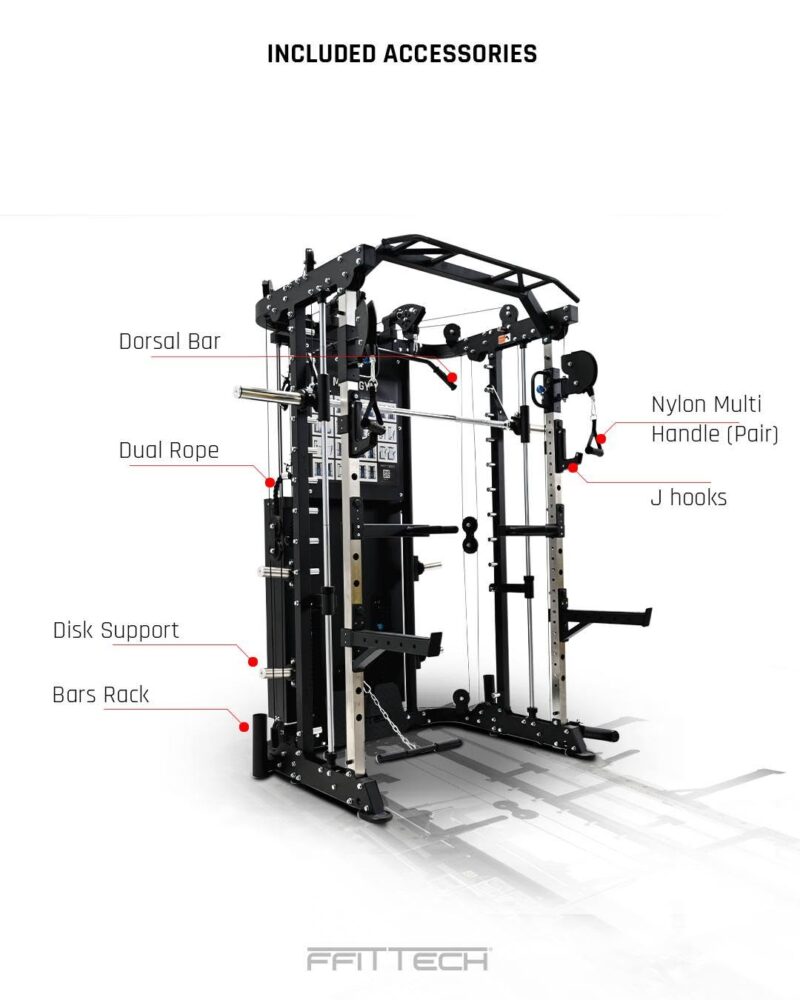 FFiTTech Multigym FF420 kombinált erőkeret 2x100kg súllyal